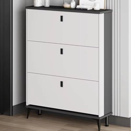 خزانة احذية "رمادي -ابيض" A19