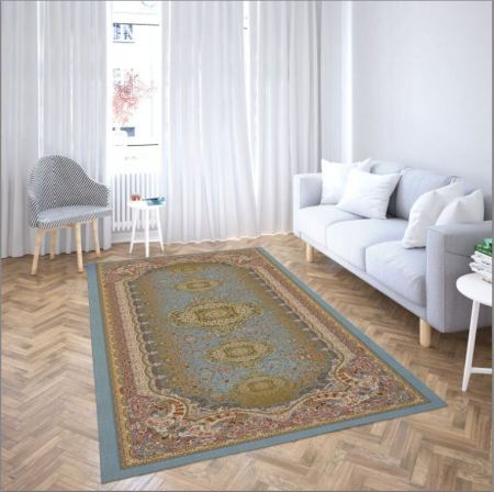 كفر سجاد أخضر + بيج